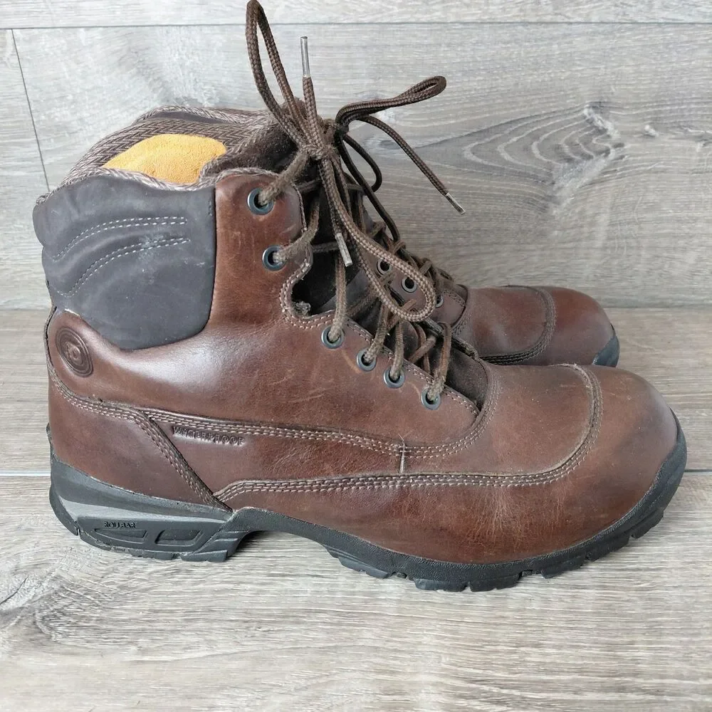 Dunham Boot Men 11.5 Brown Waterproof Leather Outdoor Hiking Work Slip Resistant
